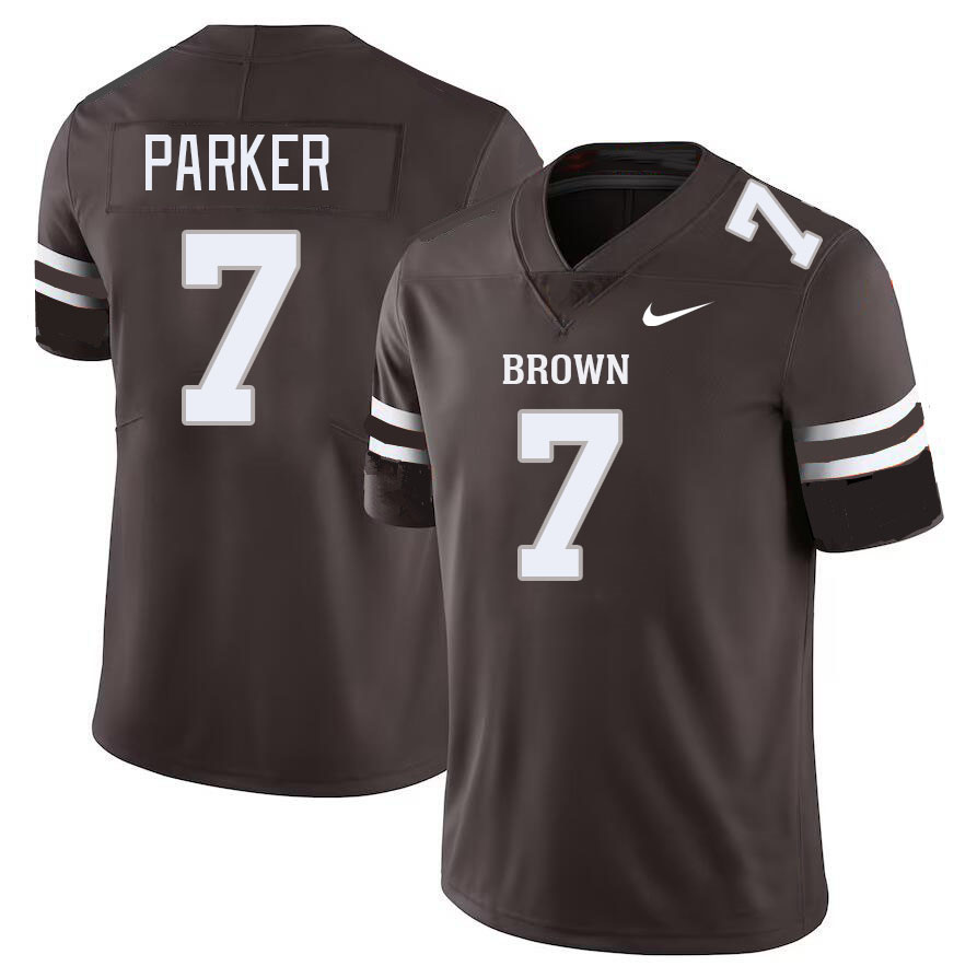 Men-Youth #7 Aubrey Parker Brown Bears College Football Jerseys Stitched Sale-Brown
